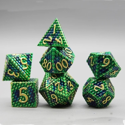 Trò chơi máy tính để bàn đa mặt Python Texture Metal Dice Set#Dnd#Coc