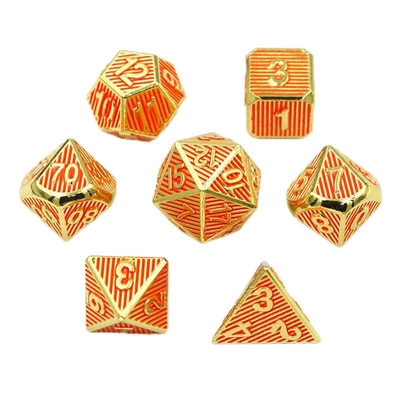 Vertical Metal Multi Face Dice Game Dnd Rpg Coc Màu đồng