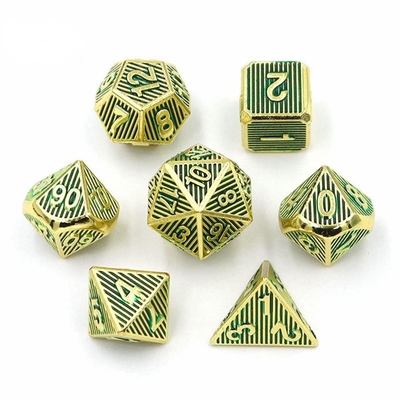 Vertical Metal Multi Face Dice Game Dnd Rpg Coc Màu đồng