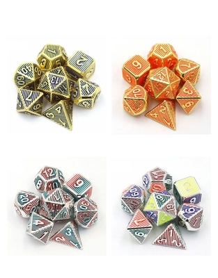 Digital Metal RPG Dice Color Vertical Strip Dnd Coc Phong cách sang trọng