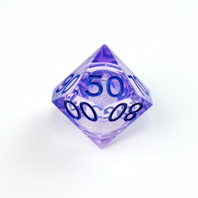 Màu tímBạch chảy cát số trời nhựa nhiều mặt trò chơi xúc xắc bộ Dragon và Dungeon thành phố dnd xúc xắc