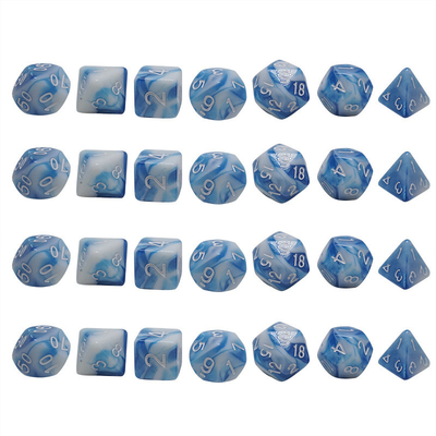 Blue Marble Natural Resin RPG Dice Character Plays Làm thủ công