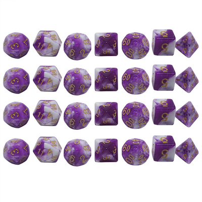 Blue Marble Natural Resin RPG Dice Character Plays Làm thủ công