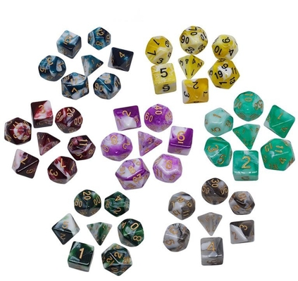 Blue Marble Natural Resin RPG Dice Character Plays Làm thủ công