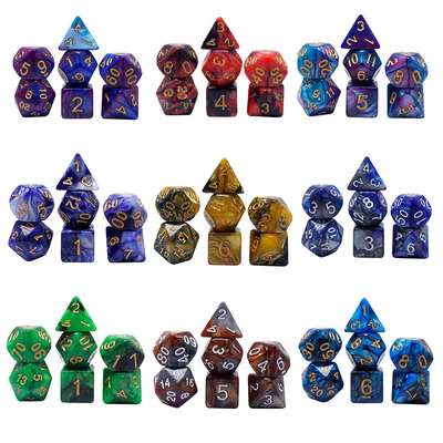Blue Marble Natural Resin RPG Dice Character Plays Làm thủ công