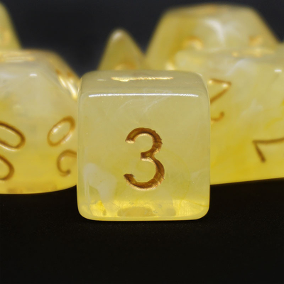Sharp Edge Orange Smoke Multi-Sided Resin Dice Đối với trẻ em Thực hành toán học toán học