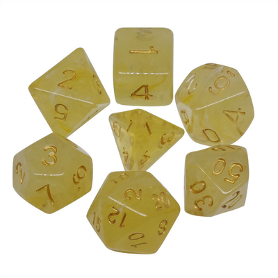 Sharp Edge Orange Smoke Multi-Sided Resin Dice Đối với trẻ em Thực hành toán học toán học