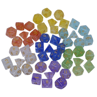 Sharp Edge Orange Smoke Multi-Sided Resin Dice Đối với trẻ em Thực hành toán học toán học