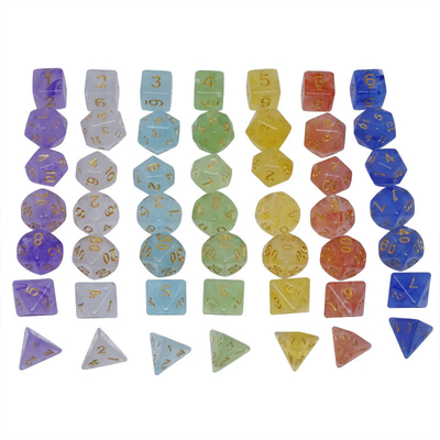 Sharp Edge Orange Smoke Multi-Sided Resin Dice Đối với trẻ em Thực hành toán học toán học