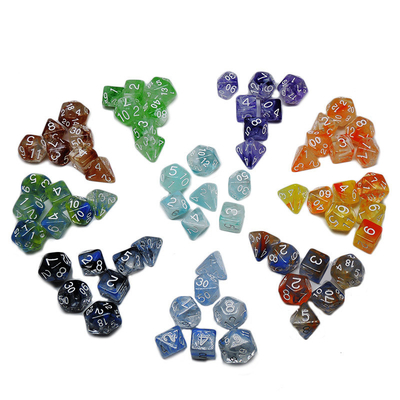Hai sợi khói cộng lại với nhau Nhựa RPG Dice Game Desktop Dice Set