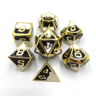 Tay Sanded độc đáo làm bằng tay kim loại bền 7 mảnh Polyhedron Dice Set
