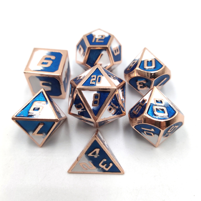 Tay Sanded độc đáo làm bằng tay kim loại bền 7 mảnh Polyhedron Dice Set