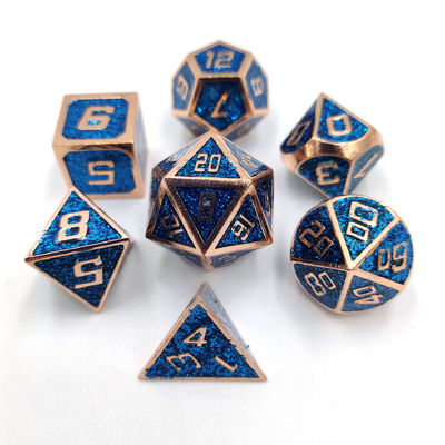 Flash Powder Metal Multi Face Role Chơi xúc xắc Blue Character