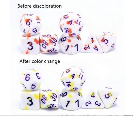 Nhiệt độ cao thay đổi màu sắc Graffiti Phantom màu nhựa bảng trò chơi xúc xắc bộ dnd xúc xắc