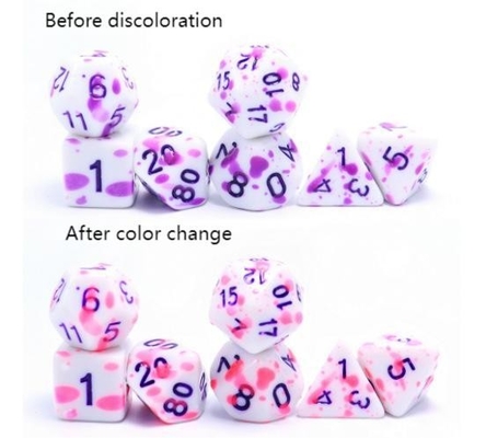 Nhiệt độ cao thay đổi màu sắc Graffiti Phantom màu nhựa bảng trò chơi xúc xắc bộ dnd xúc xắc