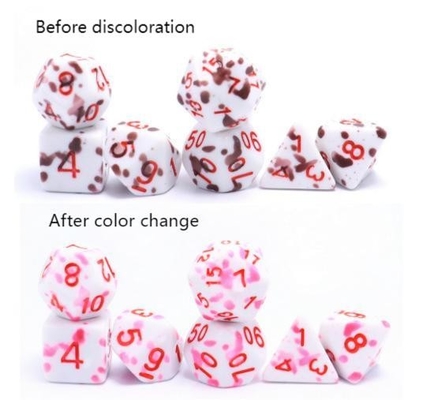 Nhiệt độ cao thay đổi màu sắc Graffiti Phantom màu nhựa bảng trò chơi xúc xắc bộ dnd xúc xắc