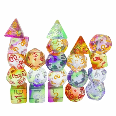Color tinh thể nhựa máy tính để bàn trò chơi xúc xắc bộ dnd xúc xắc