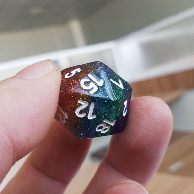 Shin Golden Powder Rainbow Resin Boarding Dice Set Dragon và Dungeon