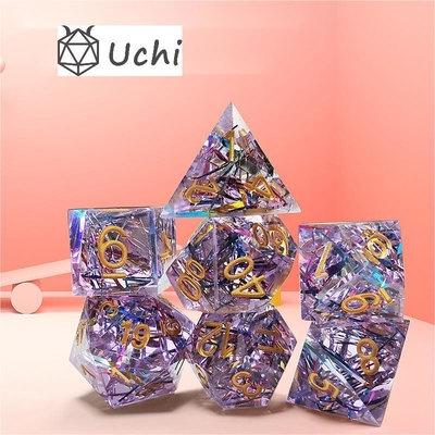 Dải màu tím Resin Boarding Dice Set Dragon and Dungeon