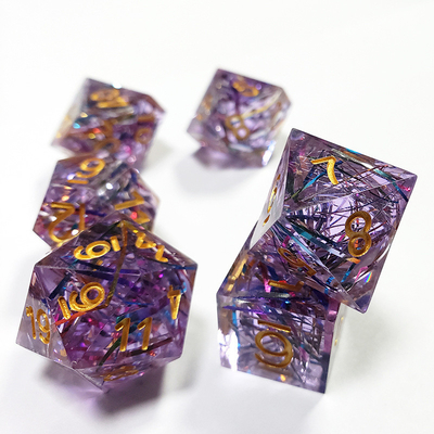 Dải màu tím Resin Boarding Dice Set Dragon and Dungeon