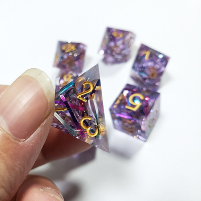 Dải màu tím Resin Boarding Dice Set Dragon and Dungeon