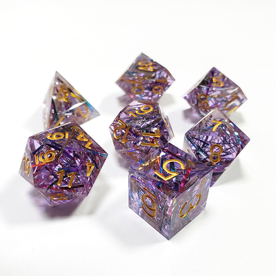 Dải màu tím Resin Boarding Dice Set Dragon and Dungeon