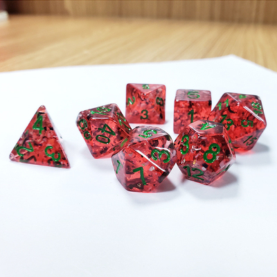 Hạt Nam Rừng Đỏ Sequins Nhựa Boarding Dice Set dnd dice