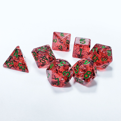 Hạt Nam Rừng Đỏ Sequins Nhựa Boarding Dice Set dnd dice