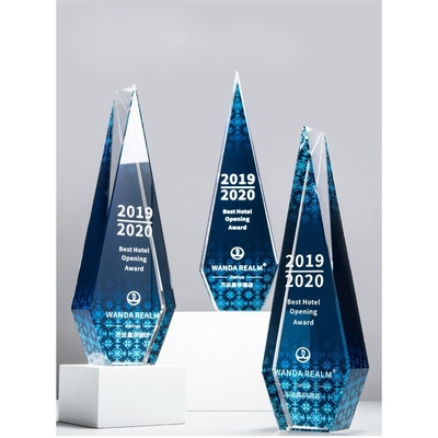Trophy nhựa tinh thể xanh rõ ràng mặc - chống thấm tùy chỉnh