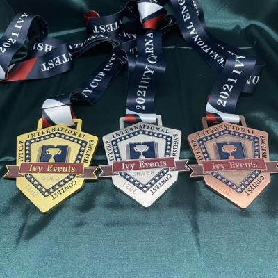 Huân chương kim loại marathon cho các dịp và sự kiện kim loại Lapel Pin chống mờ
