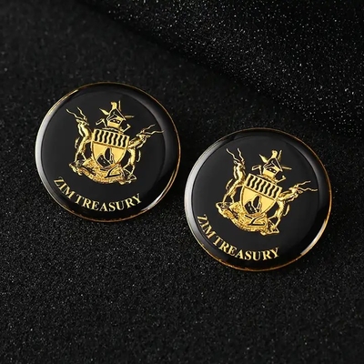 Nhãn kim loại màu vàng 2,5cm 2,8cm 3cm