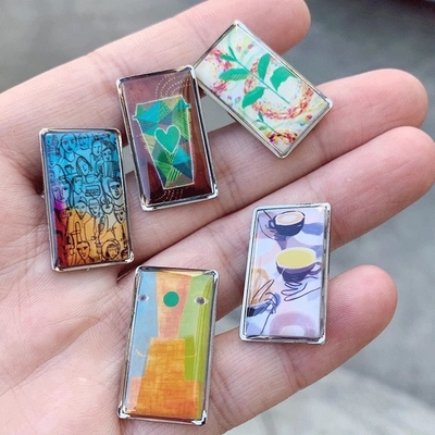 Nhãn kim loại màu vàng 2,5cm 2,8cm 3cm