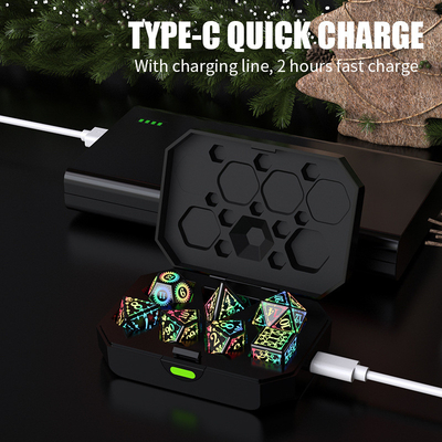 Christmas Elements LED Rechargeable Game Dice Set Dragon And Dungeon (Động vật và ngục ngục)