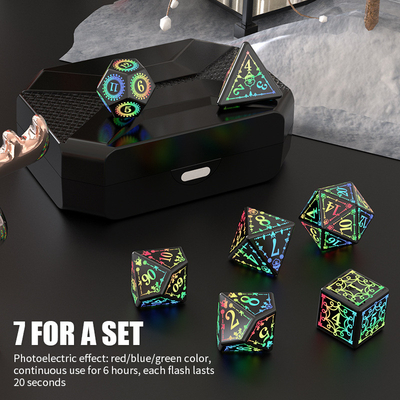 Christmas Elements LED Rechargeable Game Dice Set Dragon And Dungeon (Động vật và ngục ngục)