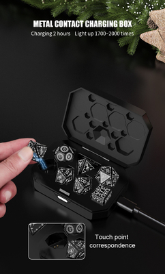 Christmas Elements LED Rechargeable Game Dice Set Dragon And Dungeon (Động vật và ngục ngục)
