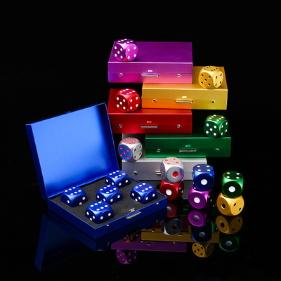 Đồ xách vòng 16mm màu kim loại Dice Set Creative Leisure nhôm hợp kim Dice