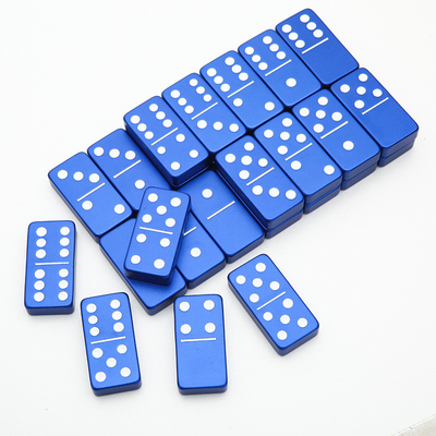 Bộ Domino kim loại hai 6 6 với 28 khối domino hợp kim nhôm khổng lồ