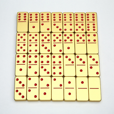 Bộ Domino kim loại hai 6 6 với 28 khối domino hợp kim nhôm khổng lồ