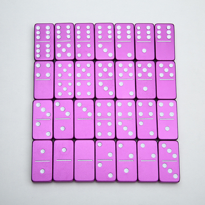 Bộ Domino kim loại hai 6 6 với 28 khối domino hợp kim nhôm khổng lồ