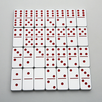Bộ Domino kim loại hai 6 6 với 28 khối domino hợp kim nhôm khổng lồ