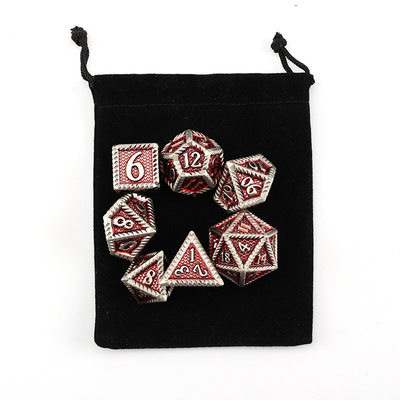 Đá kim loại DND, Đá RPG đa diện Dragon và Dungeon, Đá thang rồng 7 trò chơi trên bàn