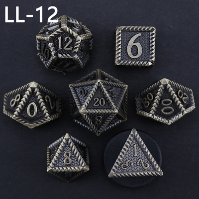 Đá kim loại DND, Đá RPG đa diện Dragon và Dungeon, Đá thang rồng 7 trò chơi trên bàn