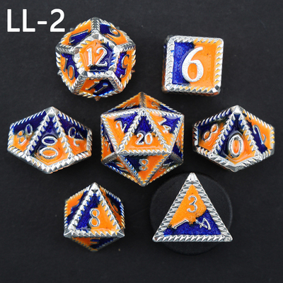 Đá kim loại DND, Đá RPG đa diện Dragon và Dungeon, Đá thang rồng 7 trò chơi trên bàn