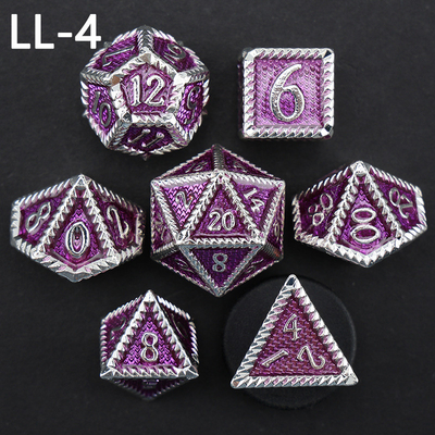 Đá kim loại DND, Đá RPG đa diện Dragon và Dungeon, Đá thang rồng 7 trò chơi trên bàn