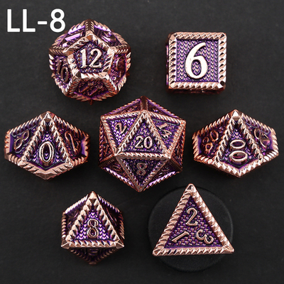 Đá kim loại DND, Đá RPG đa diện Dragon và Dungeon, Đá thang rồng 7 trò chơi trên bàn