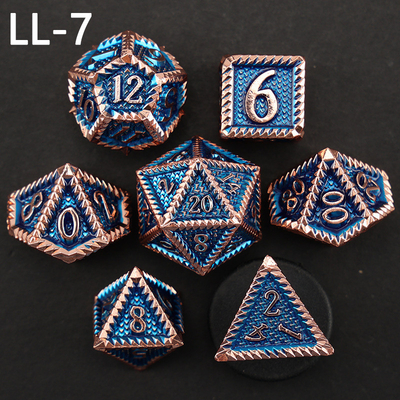Đá kim loại DND, Đá RPG đa diện Dragon và Dungeon, Đá thang rồng 7 trò chơi trên bàn