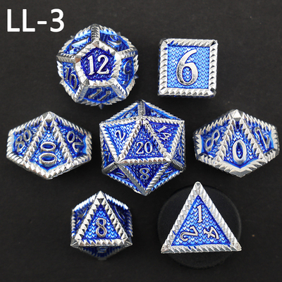 Đá kim loại DND, Đá RPG đa diện Dragon và Dungeon, Đá thang rồng 7 trò chơi trên bàn