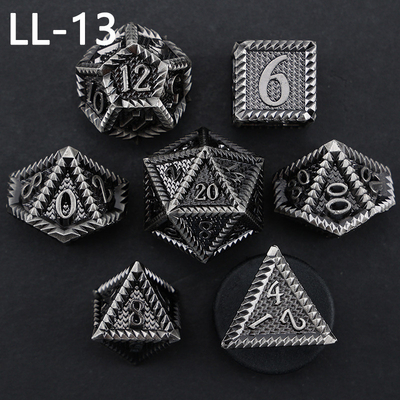 Đá kim loại DND, Đá RPG đa diện Dragon và Dungeon, Đá thang rồng 7 trò chơi trên bàn