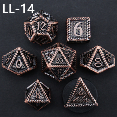 Đá kim loại DND, Đá RPG đa diện Dragon và Dungeon, Đá thang rồng 7 trò chơi trên bàn
