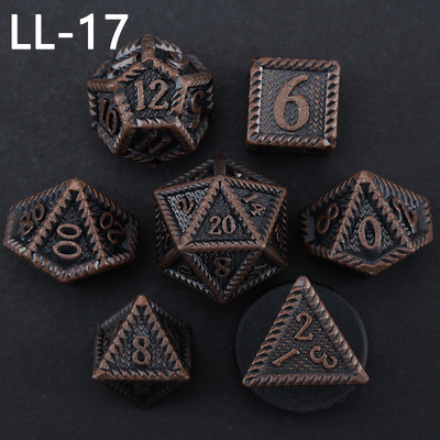 Đá kim loại DND, Đá RPG đa diện Dragon và Dungeon, Đá thang rồng 7 trò chơi trên bàn